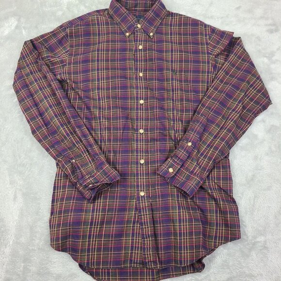 Ralph Lauren Oxford Long Sleeve Button Down Shirt Casual Men's Size Large - Picture 1 of 8